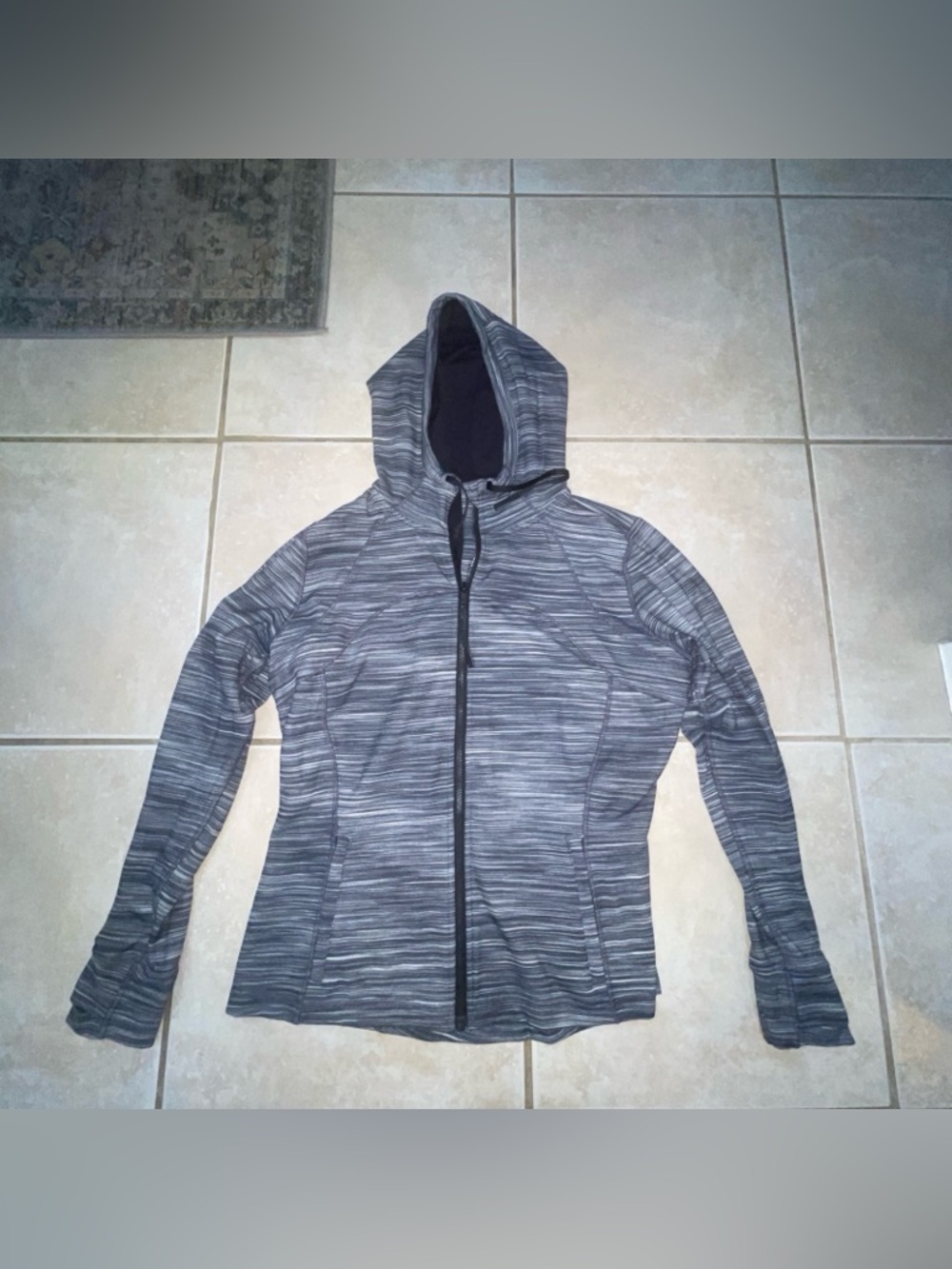 Lululemon Hooded Define Jacket Heathered Black Gray Womens Size XL Full Zip